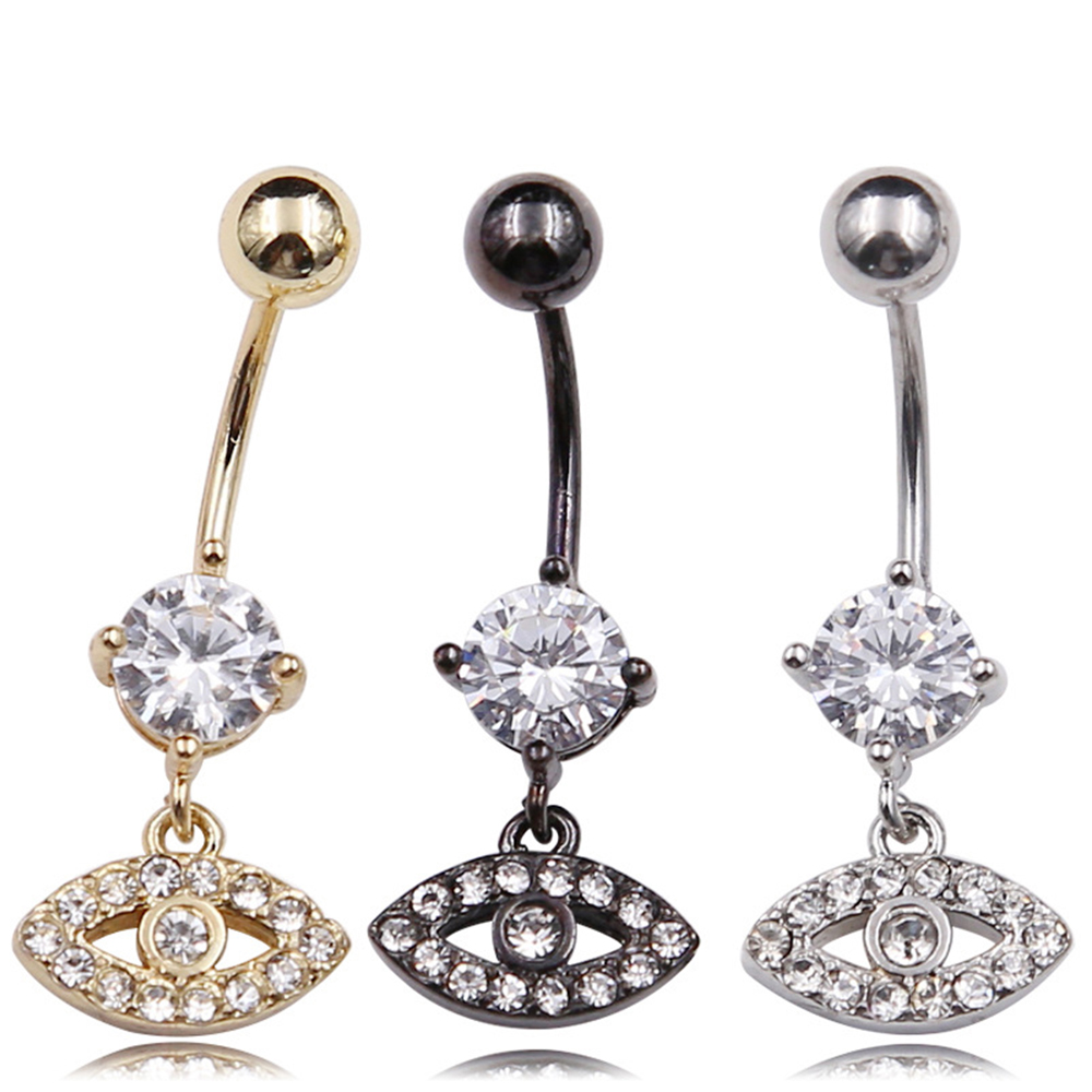 Eye Shape Stainless Steel Pendant Eye Decoration Sexy And Stylish Navel Piercing Jewelly Belly Button Ring