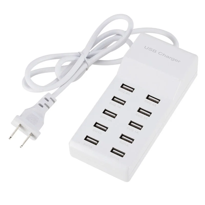 10 порты и разъёмы multi Быстрая зарядка через USB мощность полосы адаптер стены путешествия Desktop Зарядное устройство Hub