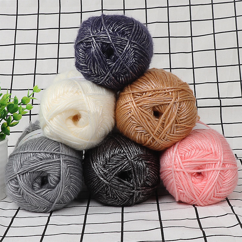 Hot sale surong mercerized polyester / acrylic hand knitting yarn or Blended Yarn