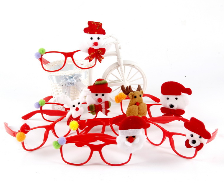 Christmas Decorations 2022 Christmas Glasses Frame Adult Kids Gift Santa Snowman Glasses Christmas Xmas Decor 2022 New Year Noel