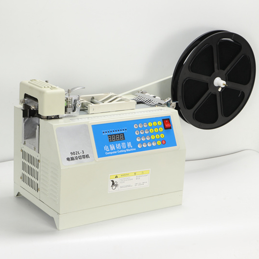 popular design hot cold knife fabric ribbon label Plastic Zipper cutting machine