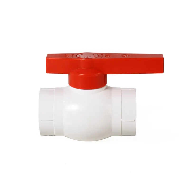 Free sample professional OEM support PVC compact ball valve in yellow handle