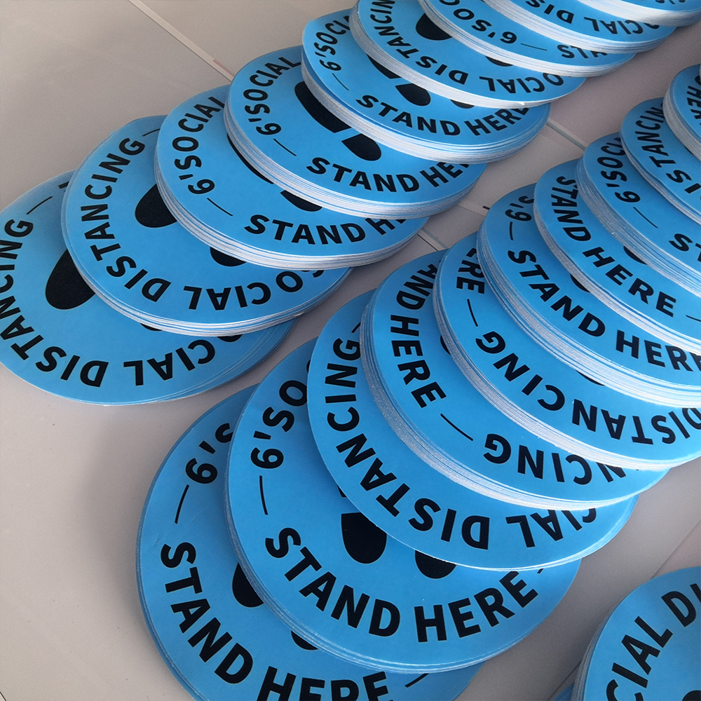 Keep 6 Ft Floor Distance Stickers Pvc Vinyl