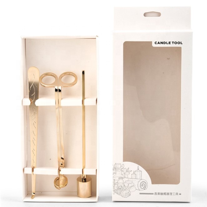Rose Gold Matte Black Candle Wick Candle Scissors Snuffer Wick Trimmer Dipper Candle Snuffer Tools Set