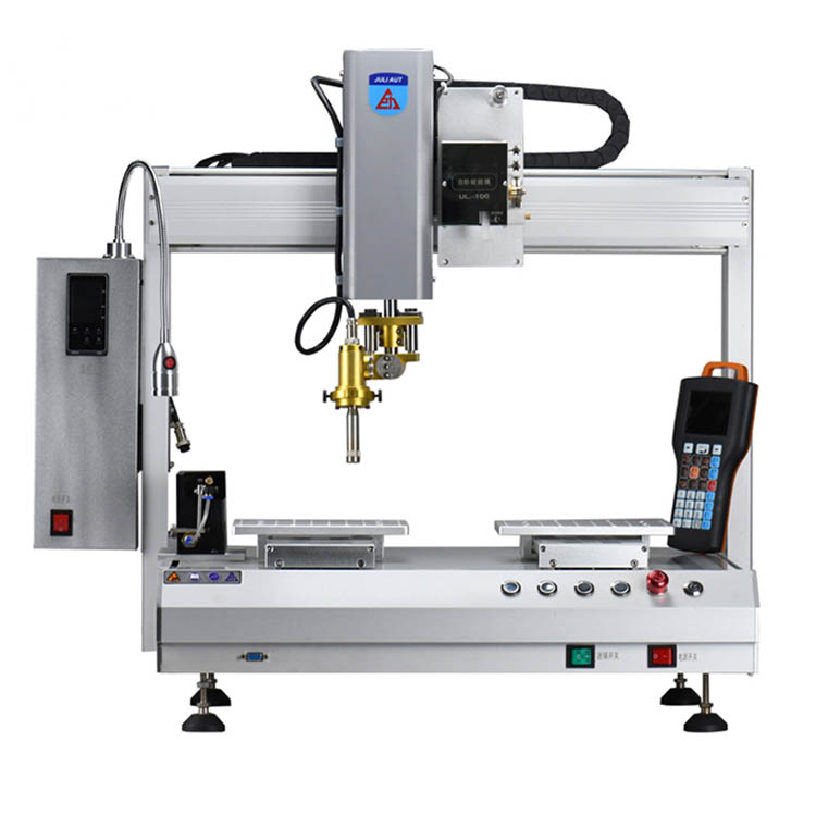 automatic soldering robot dual platform three-axis automatic high frequency soldering machine drag soldering circuit board