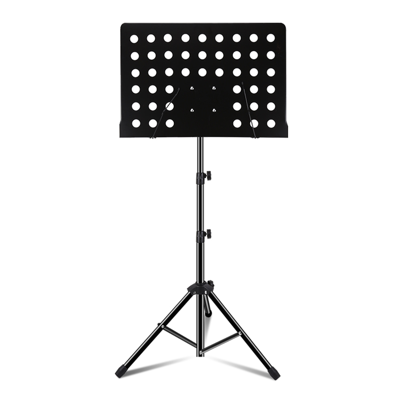 Musical Instrument Black Metal Music Stand Panel Can Be Folded Alloy Music Stand Collapsible Alloy Pipe Rack