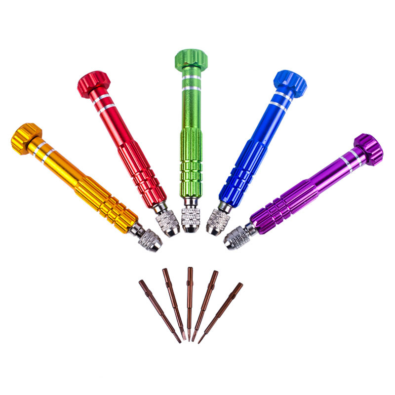 5-in-1 CRV steel mobile phone disassembly repair tool clock screwdriver factory-sold multi-purpose combination screwdriver set