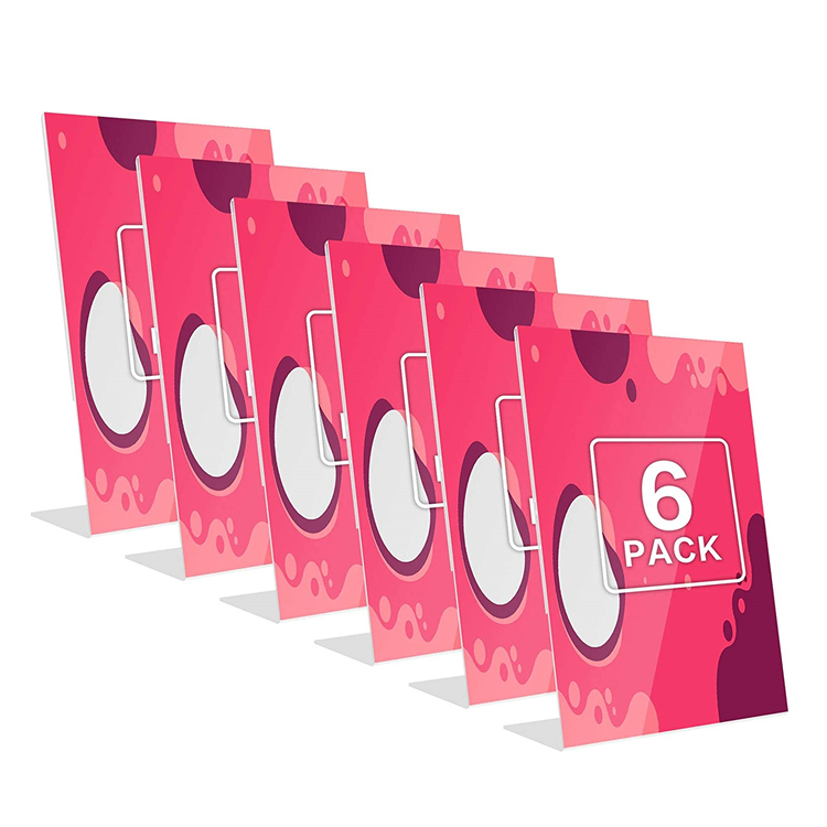 Wholesales Designed Tabletop Restaurant Table Top Card Stand Sign Display A3 A4 A5 A6 Plastic Acrylic Table Menu Holder