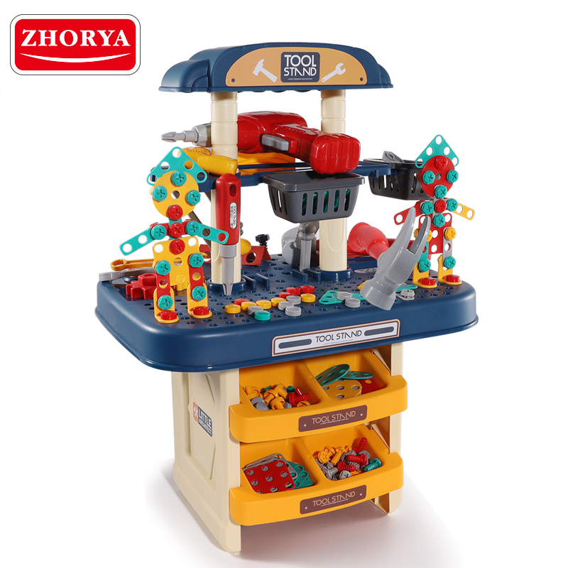 Zhorya Repair Kids Play Toy Simulation Plastic High Quality double side table Tool Toys
