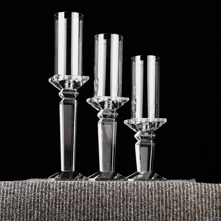 Недорогой квадратный стеклянный подсвечник K9 Crystal Centerpiece для свадебного декора, Хрустальный подсвечник для домашнего декора, распродажа