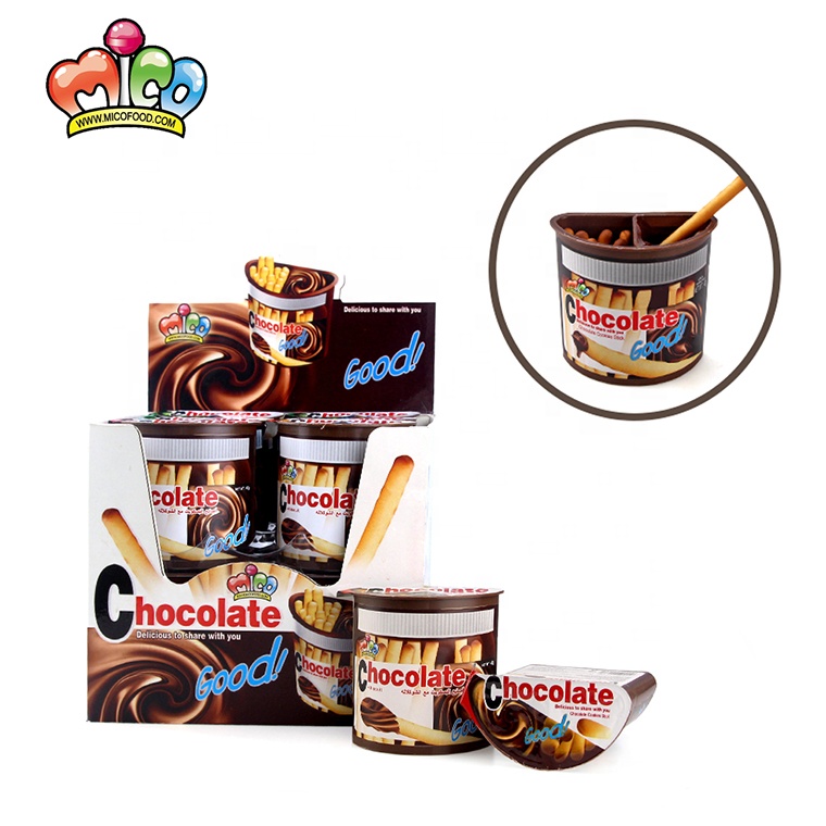 High Quality Chocolate Sauce Finger Biscuit Chocolate Cup