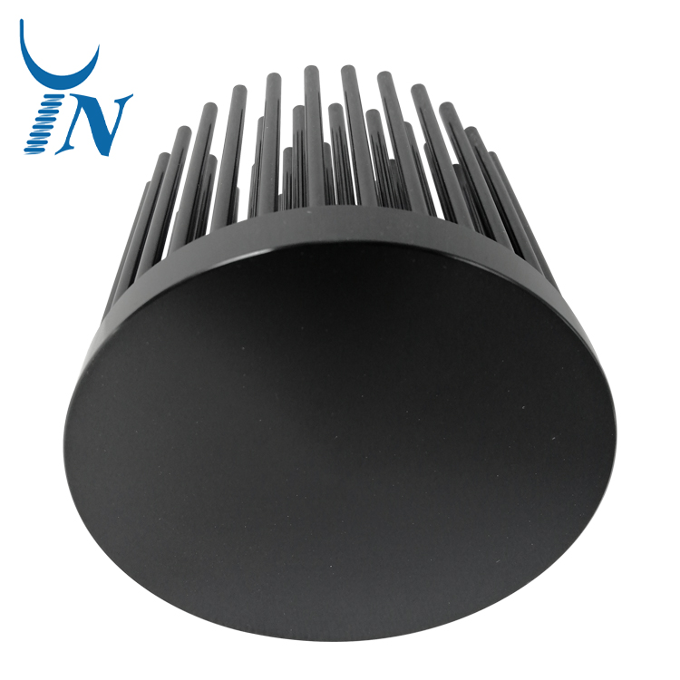 Aluminum Stamping Pin Fin Cold Forging Heat sink Anodizing Surface Treatment Cylindrical Cold Forged LED Light Heat Sink