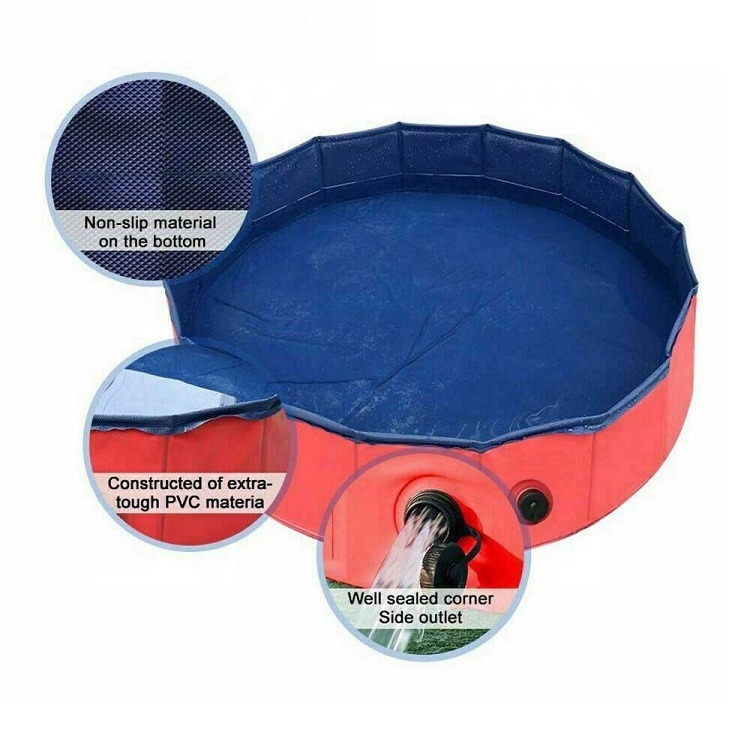 120 cm Pet Collapsible PVC Dog Folding Dog Bathtub for medium sized dogs