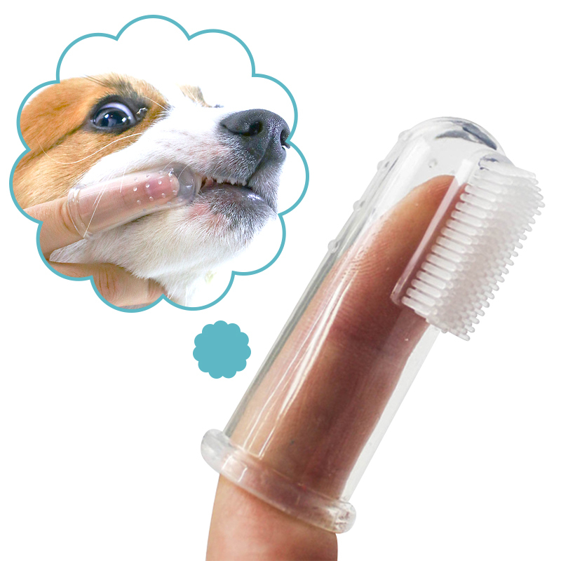 Pet Products Super Soft Pet Finger Toothbrush Teddy Dog Brush Bad Breath Tartar Teeth Care Tool Cat Cleaning Silicagel Supplie