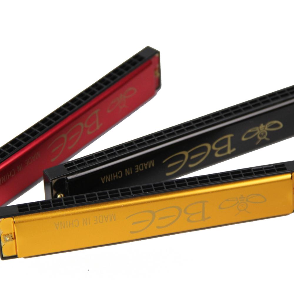 Бренд BEE, 24 Отверстия, алюминиевая игрушечная гармоника reedplate