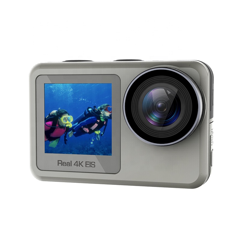 Mini Real 4K Camera Dual Lens Waterproof Sports EIS WiFi Action Camera