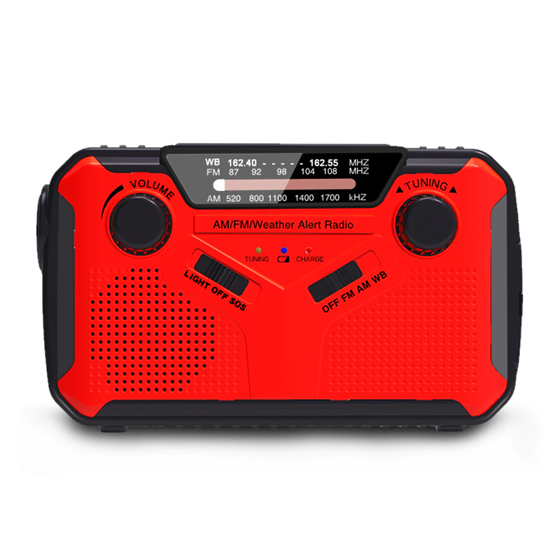 Hot selling multifunctional solar radio and hand-cranked radio