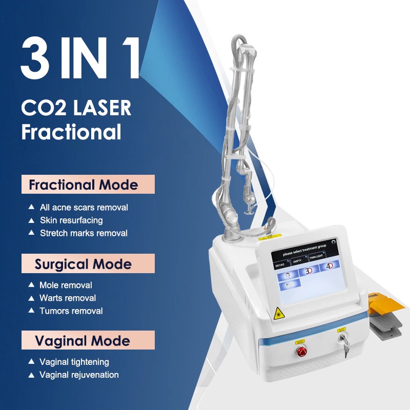 CE approved 60W 10600nm Cool beam Fractional CO2 medical laser vaginal tightening equipment for acne scar stretch mark removal