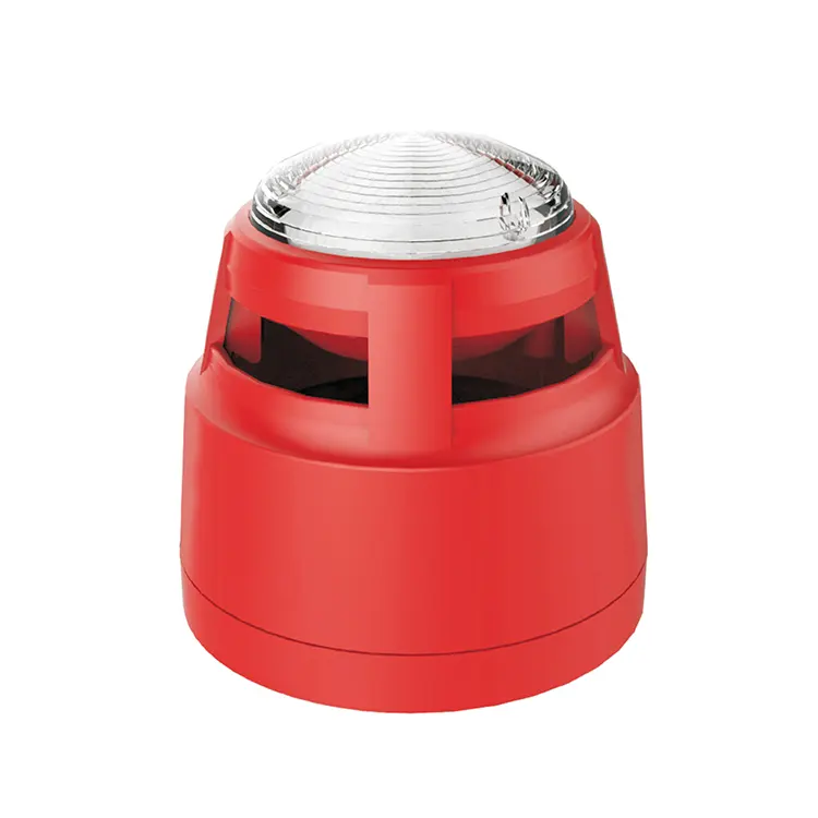 LPCB Certified Intelligent 4 Wired Addressable Fire Alarm Strobe Sounder Beacon  sounder and red beacon