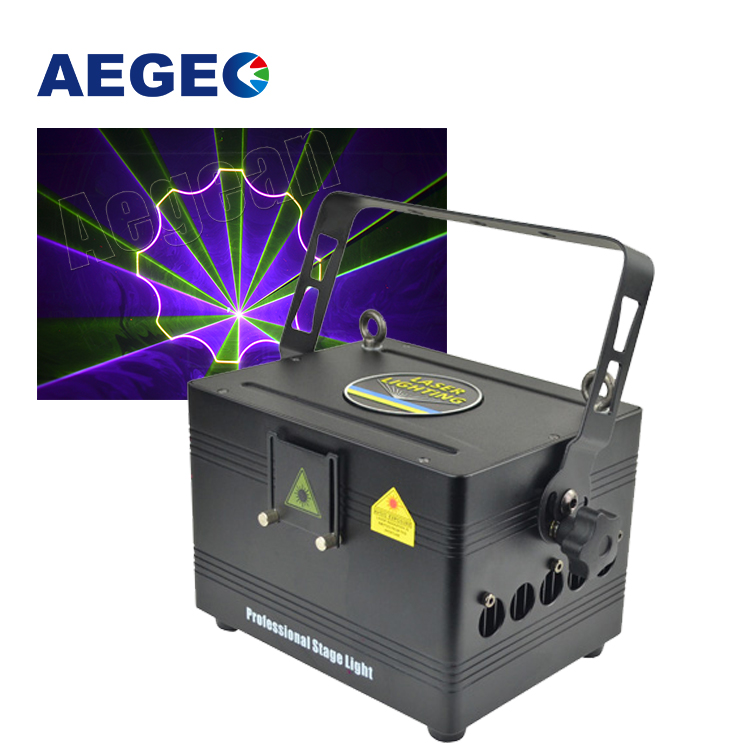 Mini 2W RGB Laser Animation Text Advertising 3D Effect Laser Light for DJ Party Night Disco