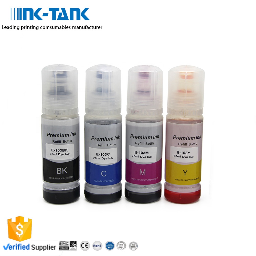 INK-TANK 103 Премиум Универсальный цветный оптом водная бутылка пополнения DGT чернила для Epson EcoTank L3150 L1110 L5190 принтер
