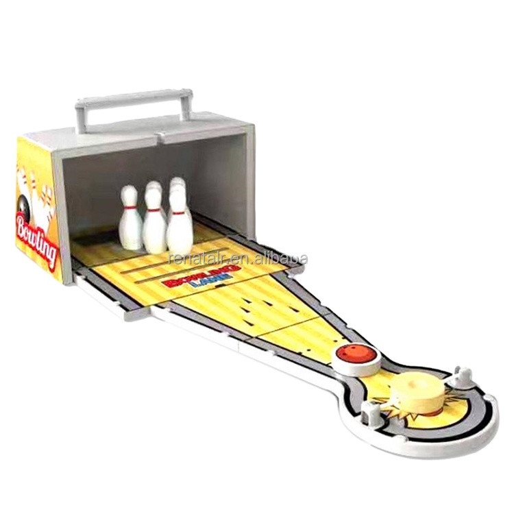 Mini Bowling Track Portable Wooden Mini Desktop Bowling Game Toy Set Indoor Parent-Child Interactive Table Bowling Set Kid Gifts