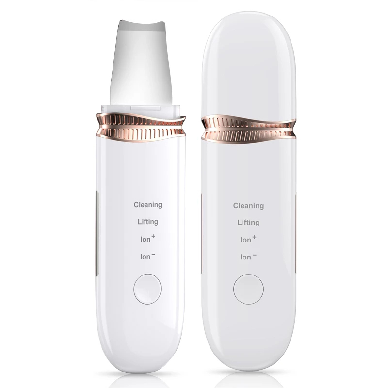 Electric facial dead skin peeling professional sonic cleaning ultrasonic skin scrubber blackhead remover face spatula
