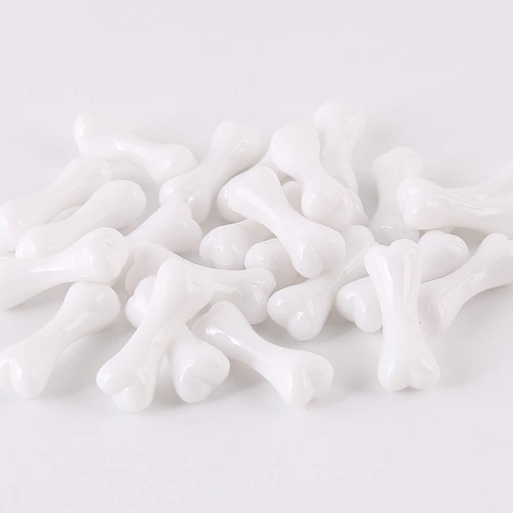 Pafu 50 Pieces Per Bag Acrylic Halloween Carnival Party Skeleton Bones Decoration Props