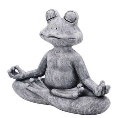 Meditation Frog Statue Cartoon Animal Yoga Ornaments Outdoor Lawn Garden Decoration