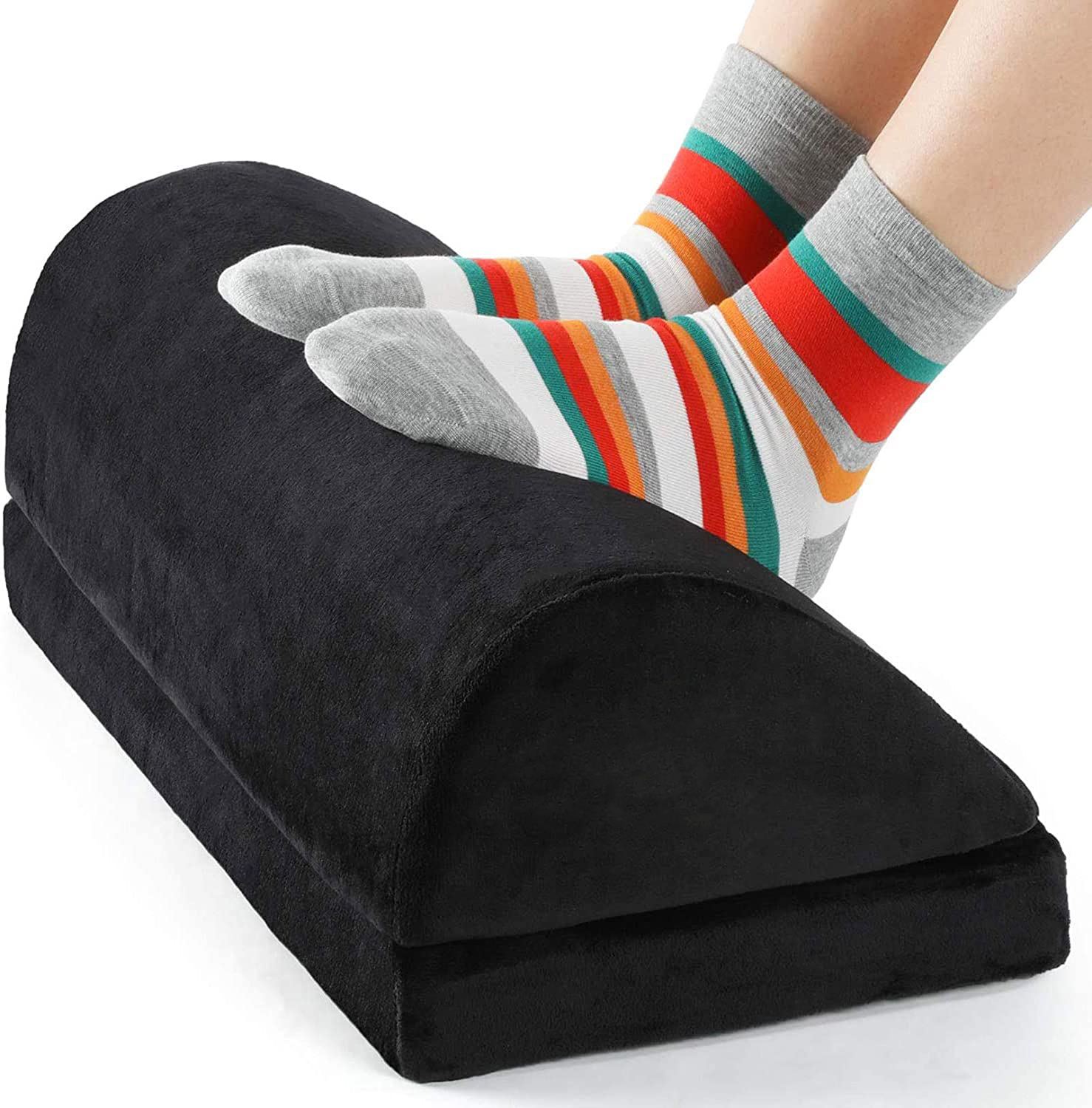 Wholesale adjustable heights removable soft foot rest under desk