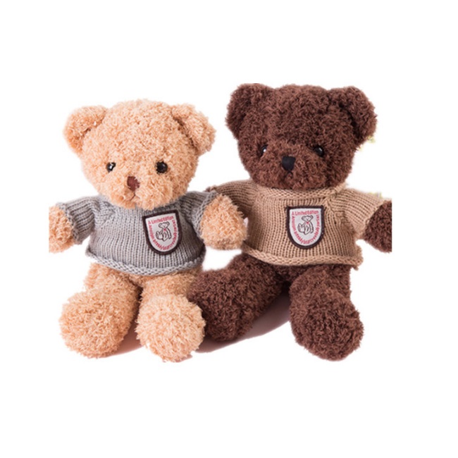 Wholesale custom superior quality mini small teddy bear with t-shirt plush valentine's day gifts doll Soft baby kids adults toys