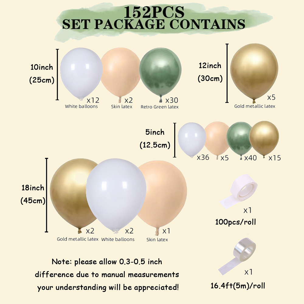 Sage Green Store Opening Decoration Balloon Avocado Green Balloon Chain Set Lawn Birthday Wedding Wreath Arch Decoration
