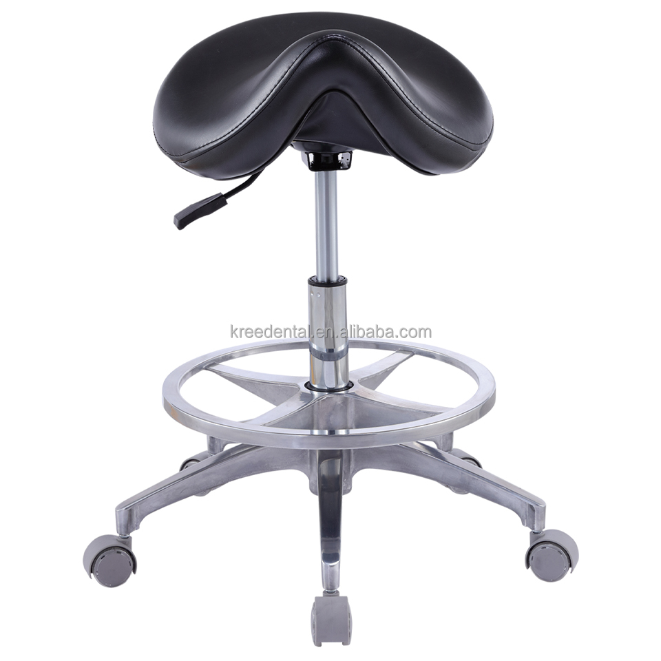 Ergonomic Split Saddle Two Parts Seats Dental Assistant Chair Medical Stool Adjustable Height Mobile Chair