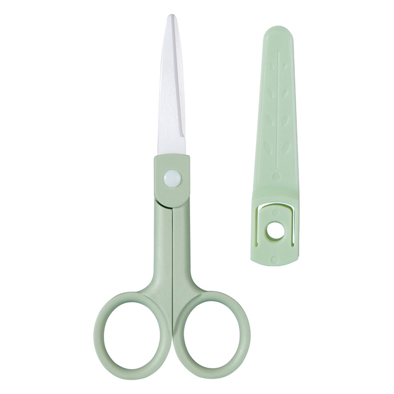 Яркий цвет керамические Детские еда Scissor с оболочкой