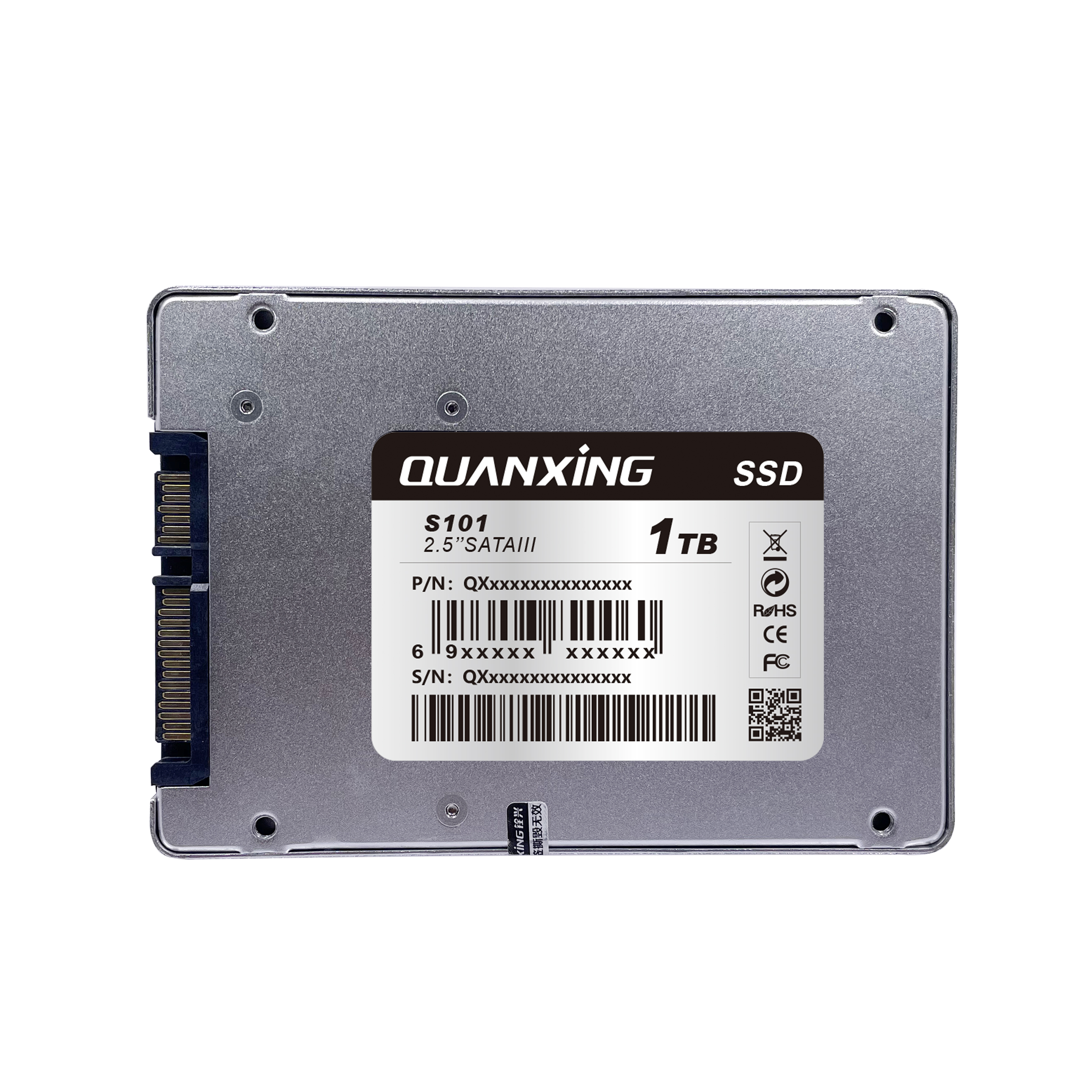 Твердотельный накопитель QUANXING, 2,5 дюйма, SATA3 SSD, ТБ, 1 ТБ, 2,5 дюйма, SATA III, металлический, серебристый