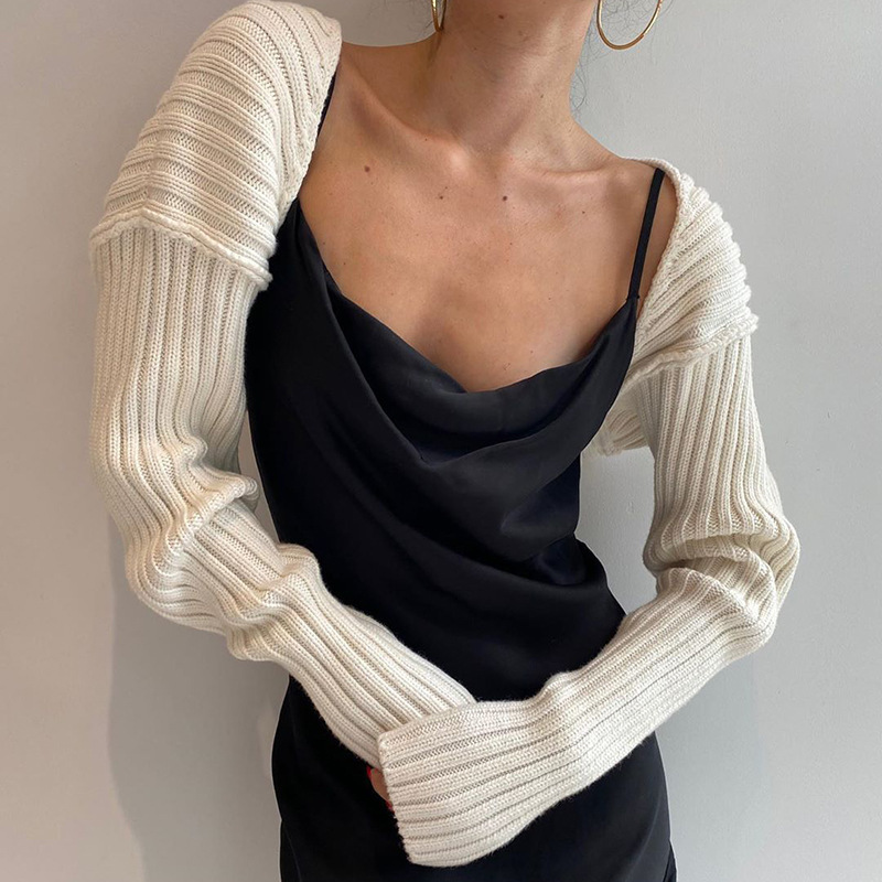 2020 autumn new wool top 20425p sexy solid color ultra short long sleeve sweater coat