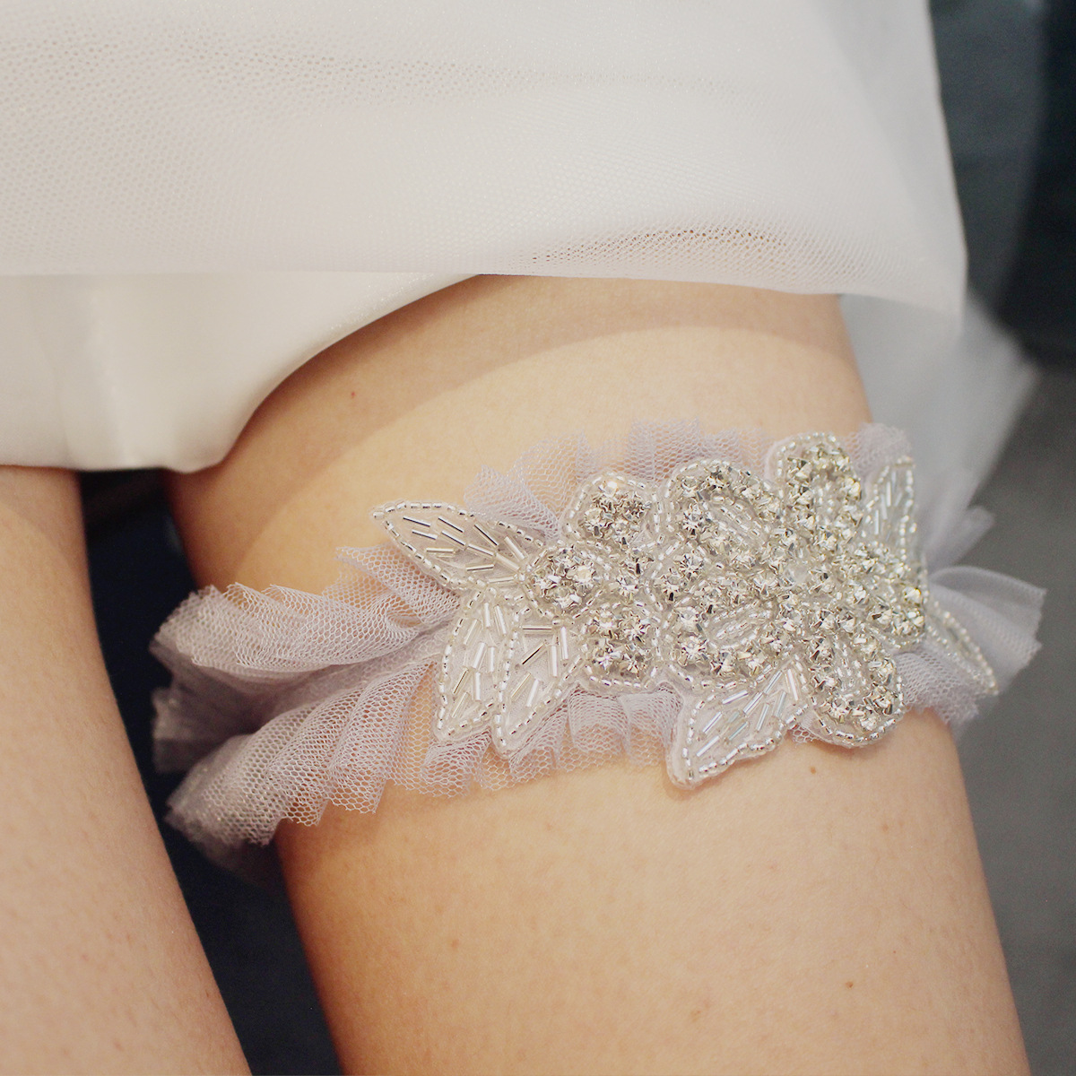 Сексуальная Кружевная подвязка SLBRIDAL с цветочным кружевом кристаллами стразами жемчугом свадебный пояс подвязка для бедра для ног кольцо для женщин/невесты