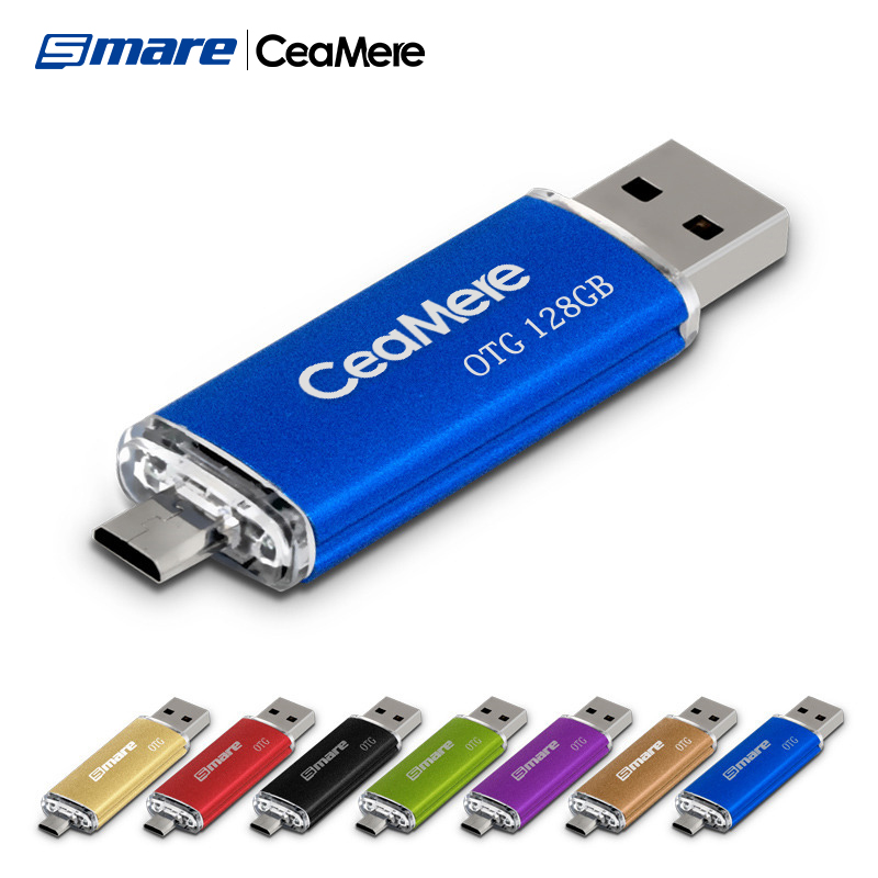 Высокоскоростной OTG USB флэш-накопитель 128 ГБ 8 ГБ 16 ГБ 32 ГБ 64 ГБ флэш-накопитель для смартфона пользовательский OTG USB флэш-накопитель