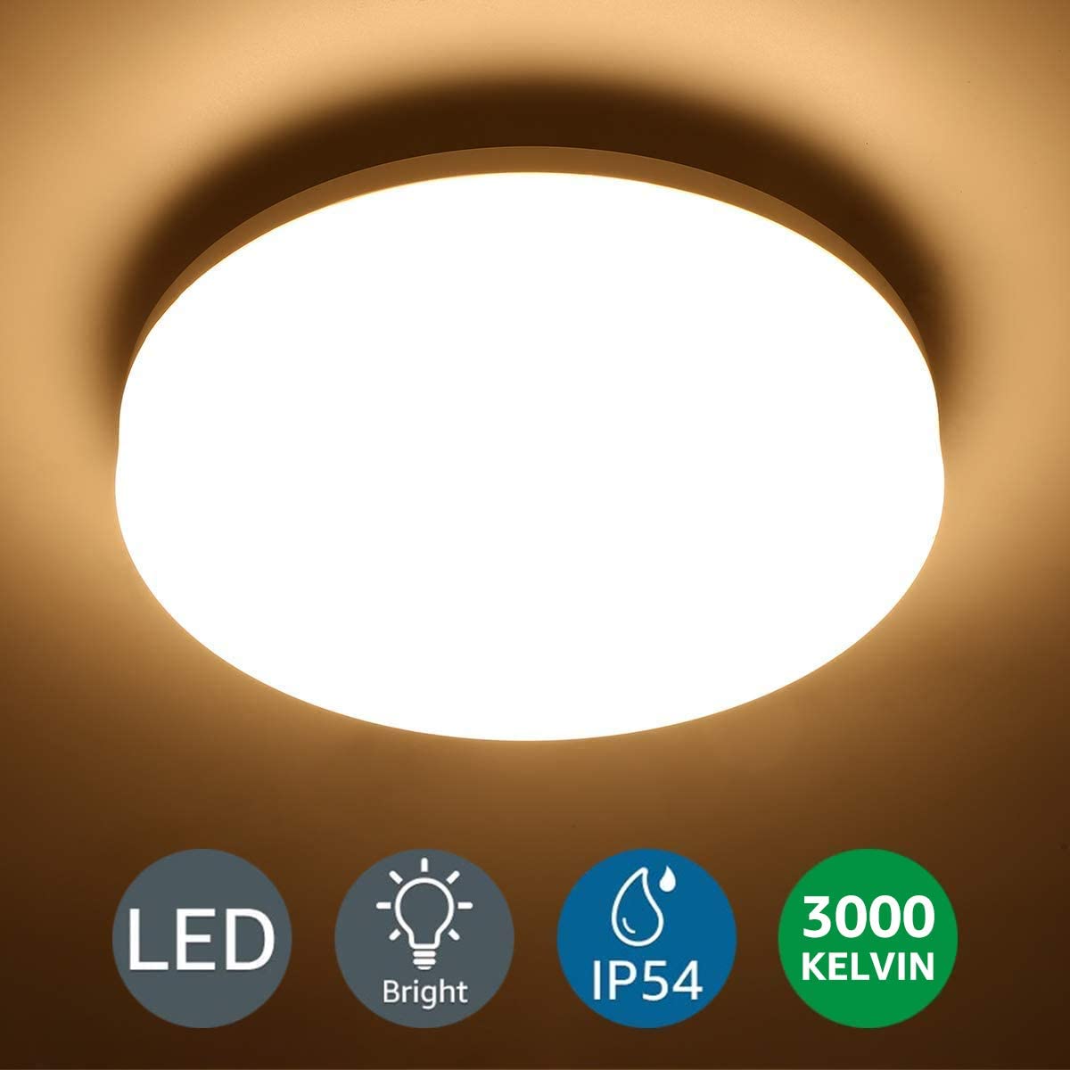 E3led 36W IP54 Водонепроницаемая круглая форма с креплением для ванной комнаты Светодиодная лампа для коридора