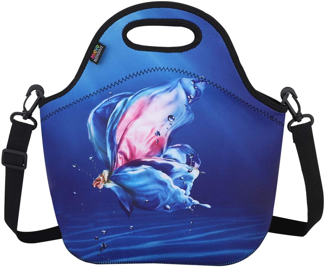 Nuovoware Neoprene Lunch Tote Reusable Picnic Bag, Multi-purpose Grocery Container with Adjustable Strap Fit Outdoor Activities