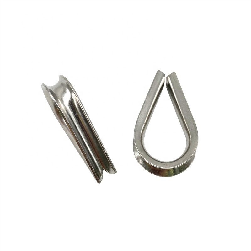 Hot Sale Rigging Hardware Cable Fittings Stainless Steel 316 US Type G411 Wire Rope Thimbles