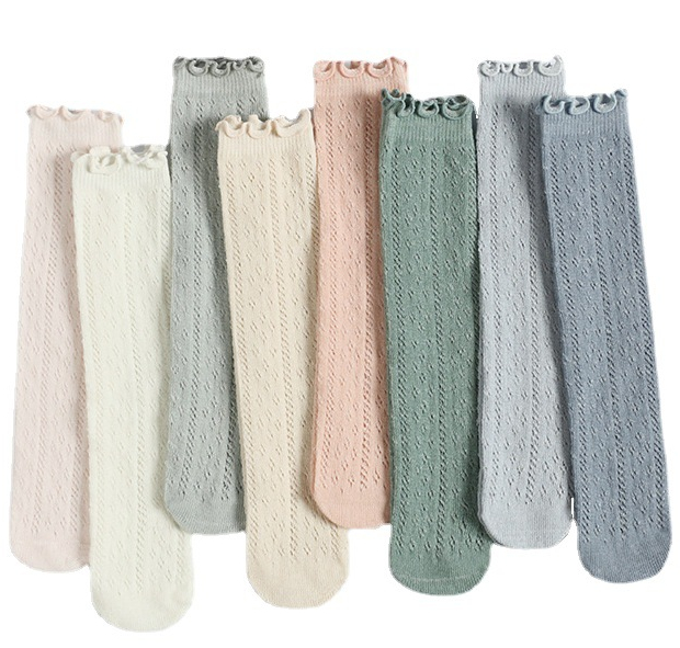 Infants and young children's over-the-knee long tube mesh baby mosquito-proof socks, small, medium and large socks