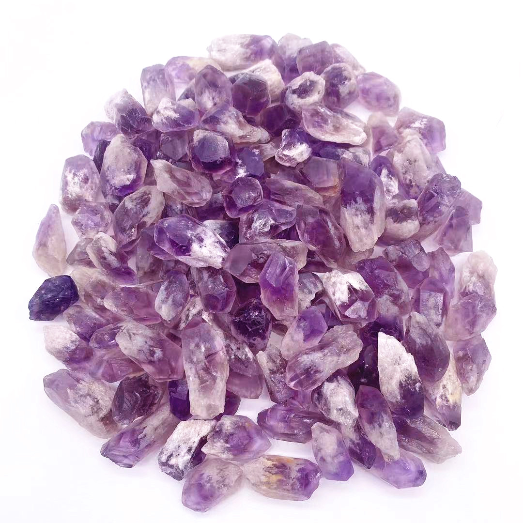 Natural rough crystal healing stone small amethyst raw stone for decorate wall arts