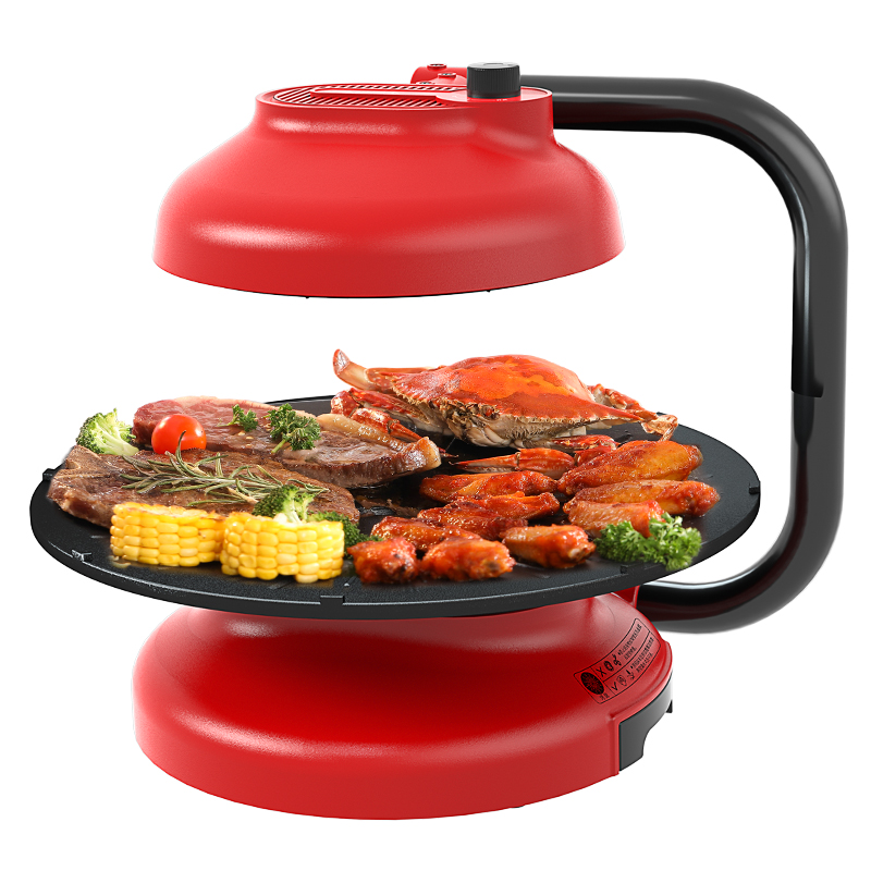 Professional 10 Years BBQ Factory Aluminum Rotation Pan Barbecue Electric Grill
