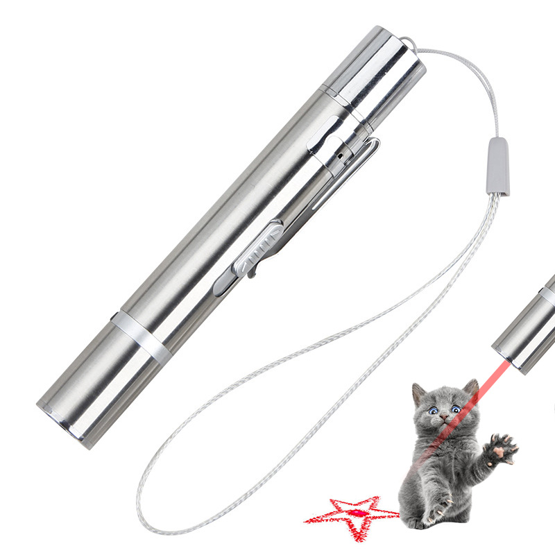 Amazon Hot Selling Factory Price 2 in 1 Multi Function pet Funny Cat Laser Toy pointer
