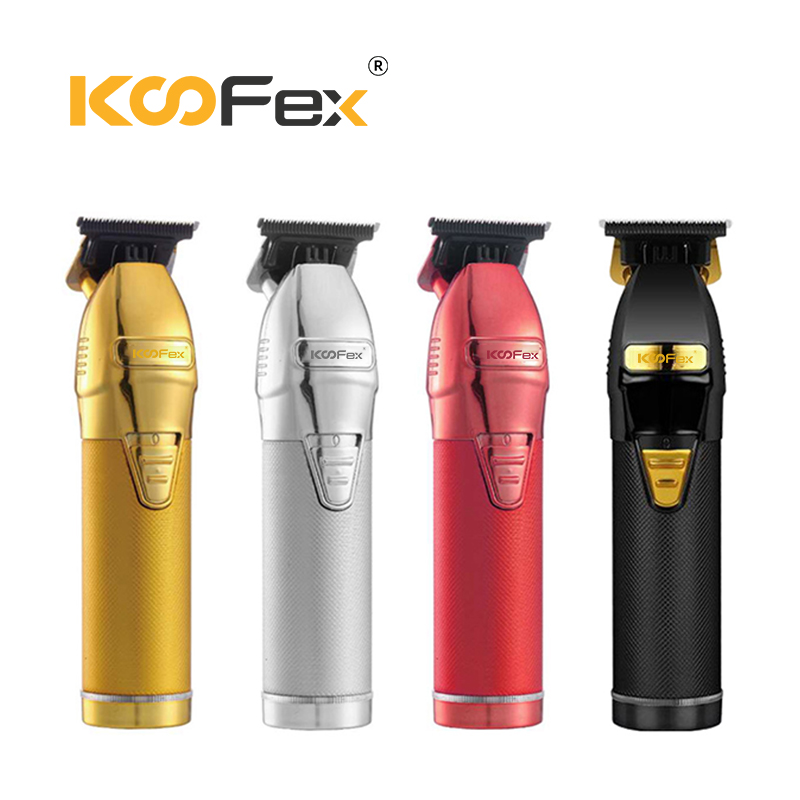 Professional Salon Barber Cordless Electric Zero Gapped Trimer Shaving Haircut Machine Men Gold Metal Hair Clippers Trimmer