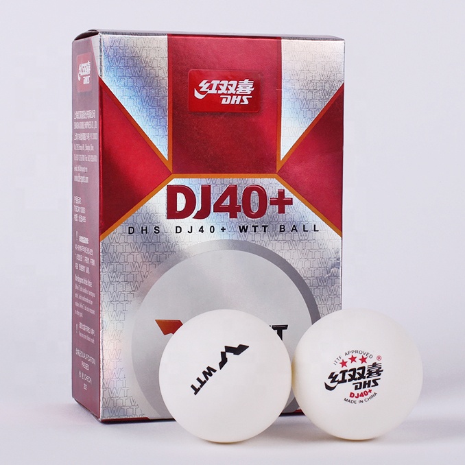 Белые мячи для настольного тенниса DHS 2021 WTT DJ40 + ITTF, 3 звезды