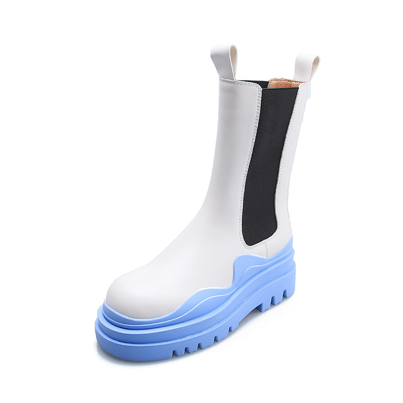 Woman Chunky Heel Ankle Autumn Designer Female Platform Ladies Fashion
