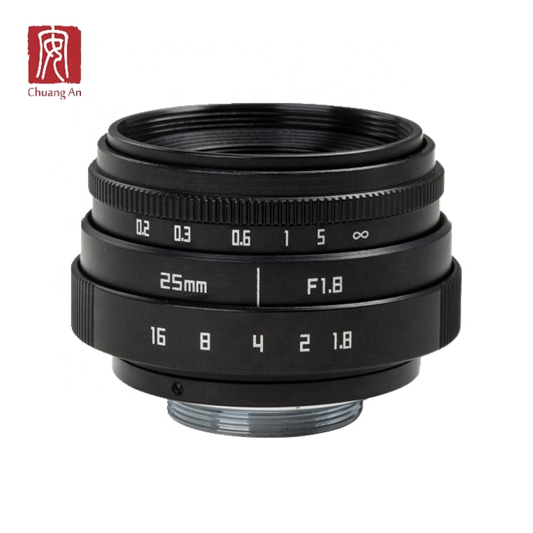 Оптовая продажа 25 мм F1.8 C крепление с 2/3 "формат DSLR беззеркальных объектив камеры