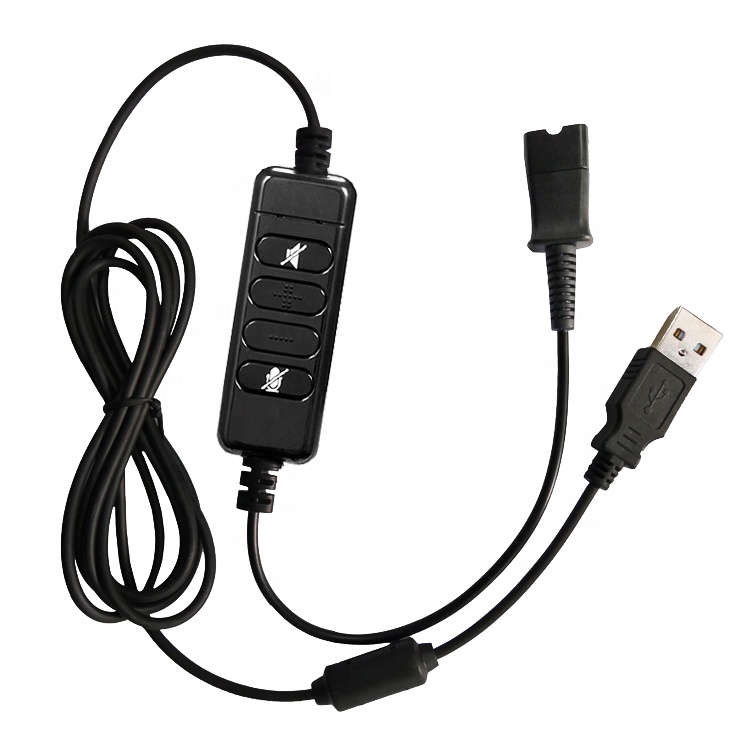 Сменный QD Кабель USB для быстрого отключения встроенного кабеля регулировки громкости для гарнитуры колл-центра